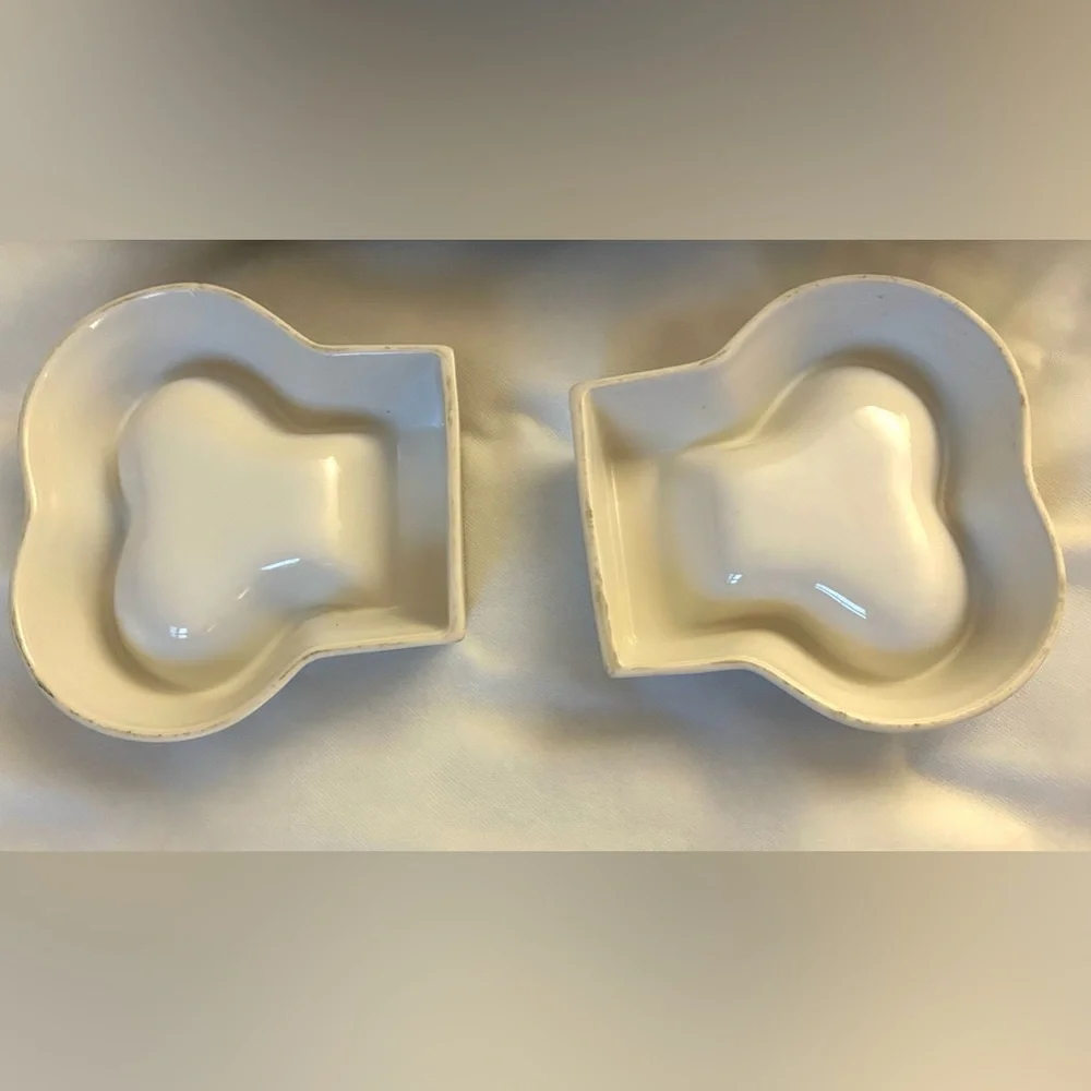 Dog bone ceramic dishes. 12” RARE